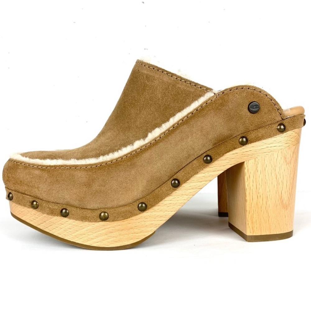 UGG Aubriana Suede Sheepskin Clog Size 9- Brand New in Box. Hard to find!